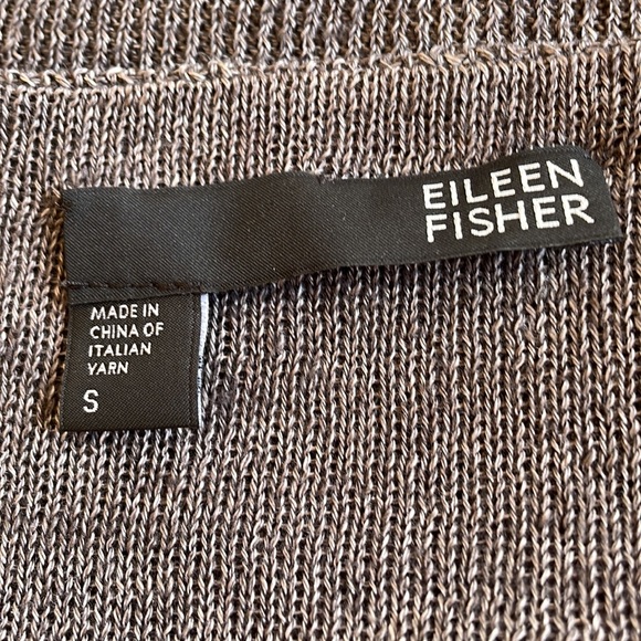 Eileen Fischer cardigan Grey Linen knit Blazer - Picture 9 of 9